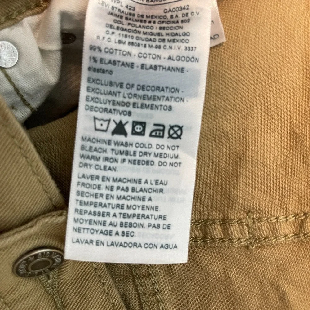Signature Levis Mens Straight Leg Khaki Jean 36x32 Smart Casual Elevated Relaxed